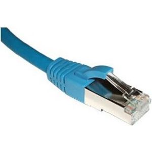 ACT Blauwe 0,5 meter LSZH SFTP CAT6A patchkabel met RJ45 connectoren