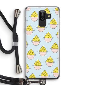 Citroenen: Samsung Galaxy J8 (2018) Transparant Hoesje met koord