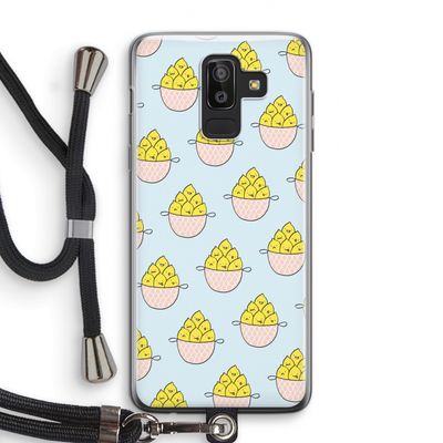 Citroenen: Samsung Galaxy J8 (2018) Transparant Hoesje met koord