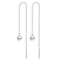 Ketting Oorhangers Dames met Parel Zilverkleurig van Edelstaal Ketting Oorhangers Dames met Parel Zilverkleurig van Edelstaal