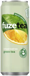 Fuze Tea frisdrank, niet-bruisend, sleek blik van 33 cl, pak van 24 stuks, groene thee
