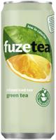 Fuze Tea frisdrank, niet-bruisend, sleek blik van 33 cl, pak van 24 stuks, groene thee