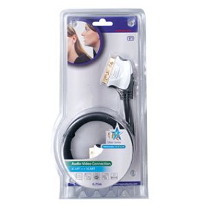 HQ 0.75m SCART 21-pin SCART-kabel 0,75 m SCART (21-pin) Zwart