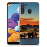 Samsung Galaxy A21 | TPU Hoesje | Olifanten