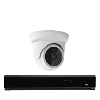 1x Professionele 4K Ultra HD IP Dome Bewakingscamera Set - POE NVR Recorder - 8 Kanaals - Nachtzicht & 1TB Opslag