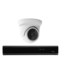 1x Professionele 4K Ultra HD IP Dome Bewakingscamera Set - POE NVR Recorder - 8 Kanaals - Nachtzicht & 1TB Opslag