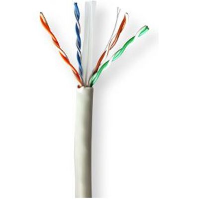 Nedis CCBG8525GY100S netwerkkabel Grijs 100 m Cat6 U/UTP (UTP)