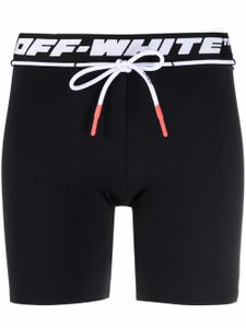 Off-White short de sport à taille à logo - Noir