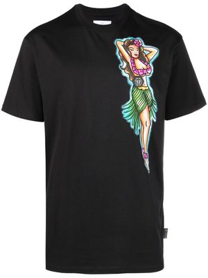 Philipp Plein t-shirt imprimé à manches courtes - Noir
