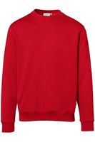 HAKRO Organic Regular Fit Sweatshirt ronde hals rood, Effen