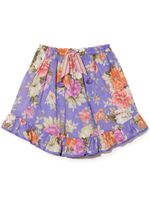 ZIMMERMANN Kids jupe évasée à fleurs - Violet