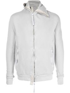 Boris Bidjan Saberi hoodie en coton à fermeture zippée - Gris