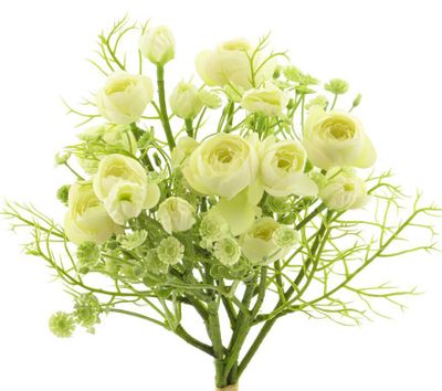 Mini rozenknop bundel met gypso crème 37cm