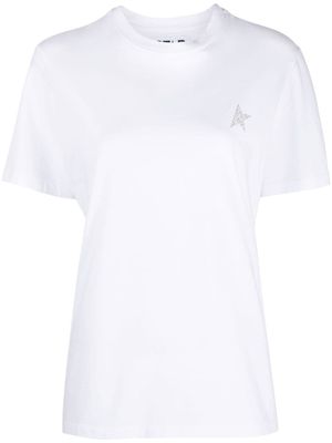 Golden Goose t-shirt à logo pailleté - Blanc