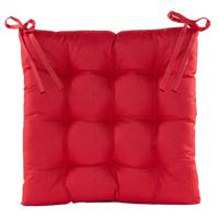 Stoelkussen - gewatteerd - rood - 38x38cm - binnen/buiten