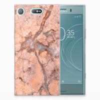 Sony Xperia XZ1 Compact | TPU | Siliconen hoesje | Marmer Oranje