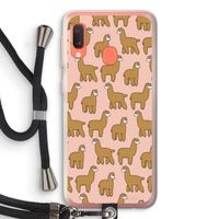 Alpacas: Samsung Galaxy A20e Transparant Hoesje met koord