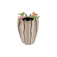Vaas vogels S bruin 12x12x18cm
