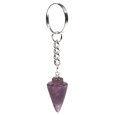Edelsteen Sleutelhanger Amethist Pendel