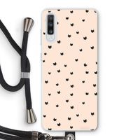 Kleine kattenkopjes: Samsung Galaxy A70 Transparant Hoesje met koord