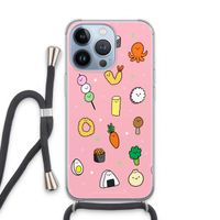 Happy bento friends: iPhone 13 Pro Transparant Hoesje met koord