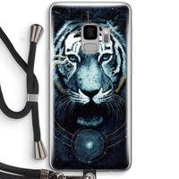 Darkness Tiger: Samsung Galaxy S9 Transparant Hoesje met koord