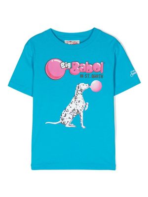 MC2 Saint Barth Kids t-shirt en coton à imprimé graphique - Bleu