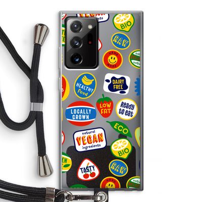 Fruitsticker: Samsung Galaxy Note 20 Ultra / Note 20 Ultra 5G Transparant Hoesje met koord