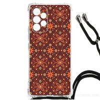 Samsung Galaxy A53 Doorzichtige Silicone Hoesje Batik Brown - thumbnail