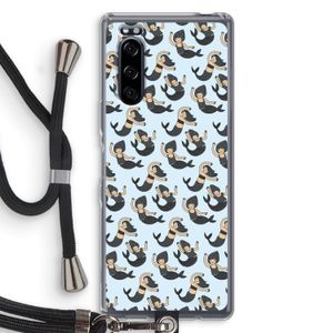 Zeemeermin: Sony Xperia 5 Transparant Hoesje met koord