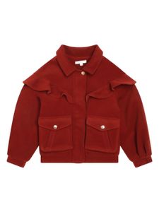 Chloé Kids veste zippée à volants - Rouge