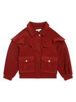 Chloé Kids veste zippée à volants - Rouge