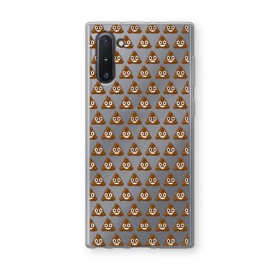 Poop emoji: Samsung Galaxy Note 10 Transparant Hoesje