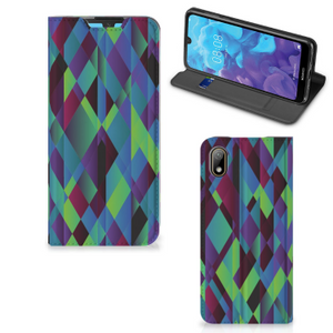 Huawei Y5 (2019) Stand Case Abstract Green Blue