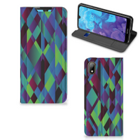 Huawei Y5 (2019) Stand Case Abstract Green Blue - thumbnail