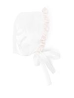 La Stupenderia bonnet en coton à détails volantés - Blanc