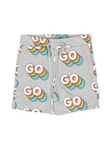 Stella McCartney Kids short de sport à imprimé Go - Gris