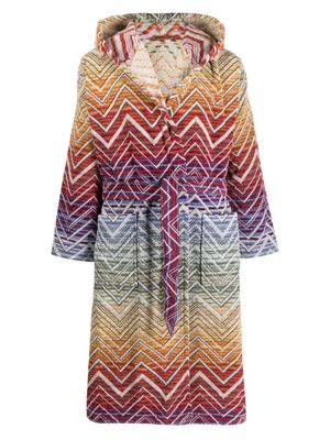 Missoni Home peignoir en éponge à motif zig-zag - Orange