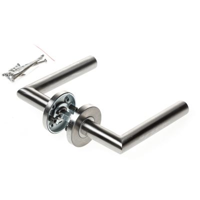 Deurkruk L-model haaks rvs op ronde rozet dd= Deurkruk L-model haaks rvs op ronde rozet dd=