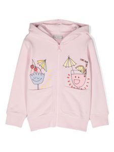 Stella McCartney Kids hoodie zippé à imprimé graphique - Rose