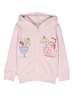 Stella McCartney Kids hoodie zippé à imprimé graphique - Rose - thumbnail