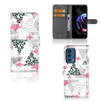 Motorola Edge 20 Pro | Telefoonhoesje | Met pasjeshouder | Flamingo Triangle Motorola Edge 20 Pro | Telefoonhoesje | Met pasjeshouder | Flamingo Triangle