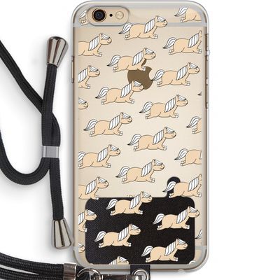 Ponys: iPhone 6 PLUS / 6S PLUS Transparant Hoesje met koord
