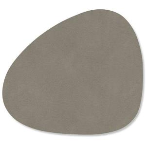 LIND DNA Onderzetter Nupo - Leer - Flint Grey - 13 x 11 cm