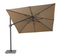 Zweefparasol Challenger Zijwaarts Kantelbaar (T2) 3x3 meter taupe zonwering - Platinum