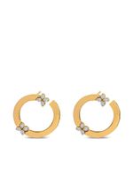 Roberto Coin boucles d'oreilles Love in Verona en or 18ct serties de diamants - thumbnail