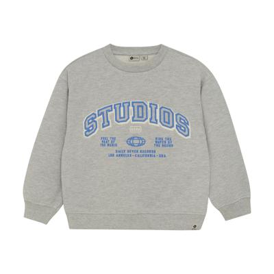Daily7 winter sweater jongens - grijs - oversized/print
