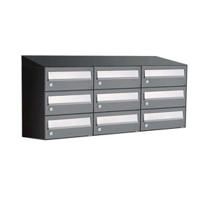 Allux Hive Set 3-Breed, 3-Hoog Met Dak Antraciet - 40030065_3x3d