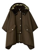 Burberry Kids cape en coton à capuche - Vert - thumbnail