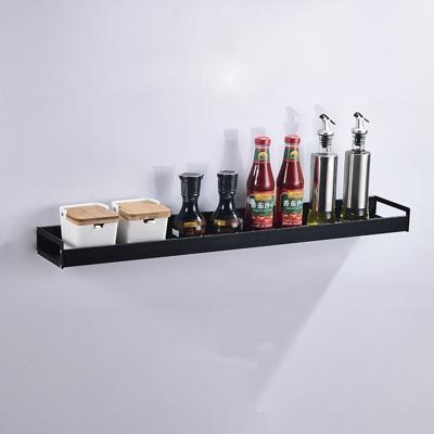 80cm keuken multifunctionele muur opknoping houder kruiden opslag rek (zwart)